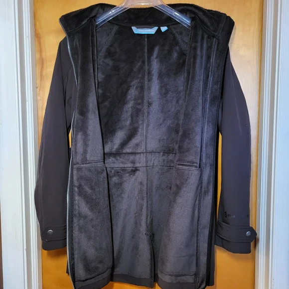 Free Country Brown Jacket With Faux Fur Lining And Removable Hood - Picture 4 of 13